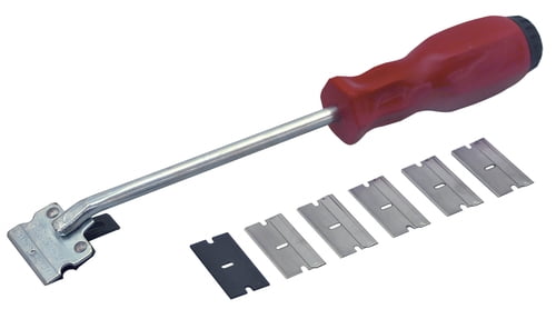 Razor Blade Scraper, 3 Pack Razor Scraper Tool with 50 Plastic and 30 Metal  Razor Blades, Cleaning Scraper, for Removing Label, Registration Sticker