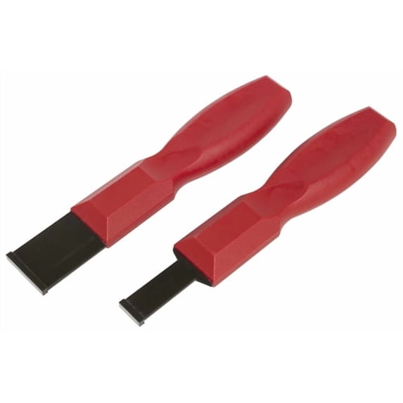 Lisle 81780 Gasket and Surface Prep Scraper Two Blade Widths Tungsten Carbide Tip Removes Gasket Residue Carbon Rust Cleans Caliper Slides Works on Steel and Aluminum Heads and Manifolds