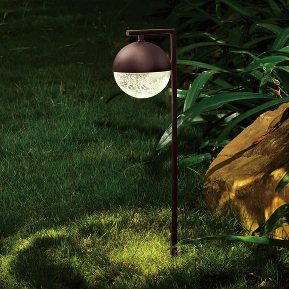 Lisle Low-Voltage Bronze Outdoor Landscape Path Light LED Clear Glass