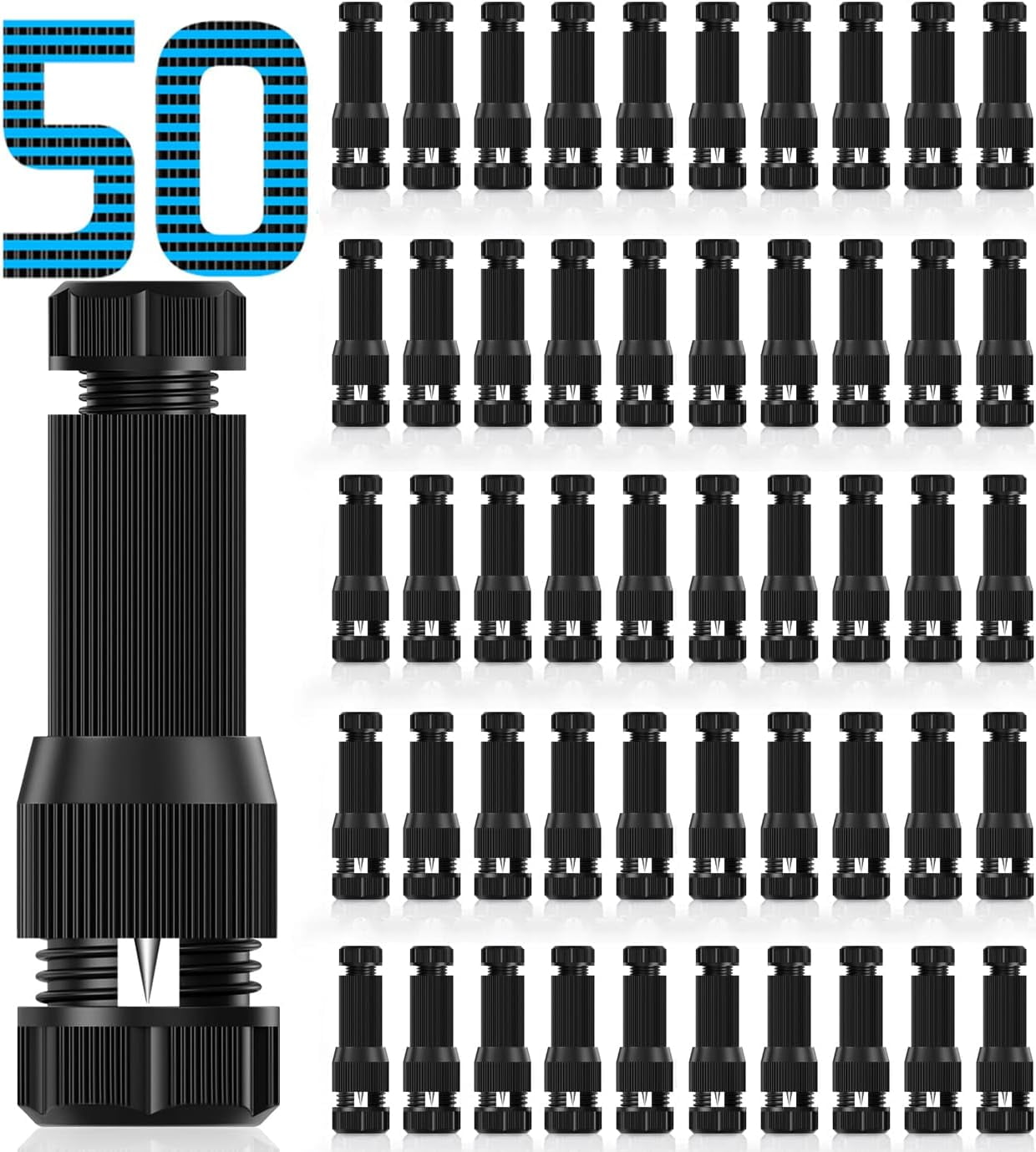 Lislim 50 Pack Low Voltage Landscape Light Wire Connectors Outdoor 14-20 Gauge Cable Connectors for Landscape Path Lights Work with Malibu Paradise Moonrays and More