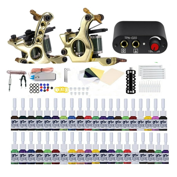 Lism Tttoo Machine Kit with Power Supply, Professional Tttoo Supplies Set for Artists and Beginners