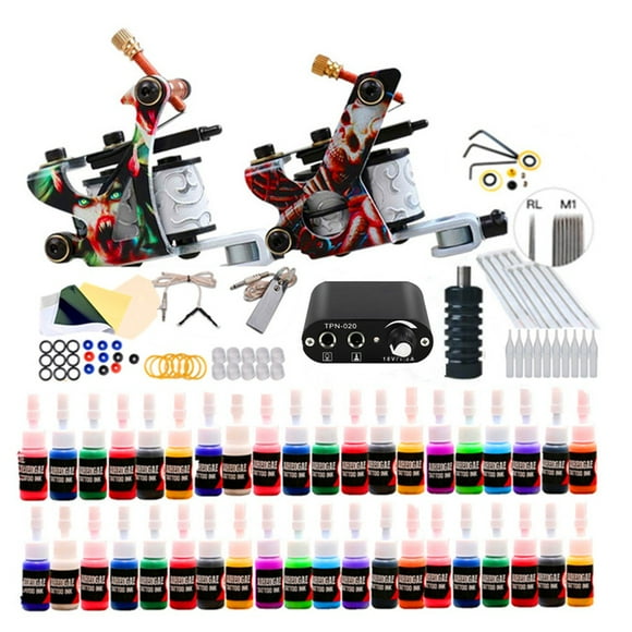 Lism Tttoo Machine Kit with Power Supply, Professional Tttoo Supplies Set for Artists and Beginners