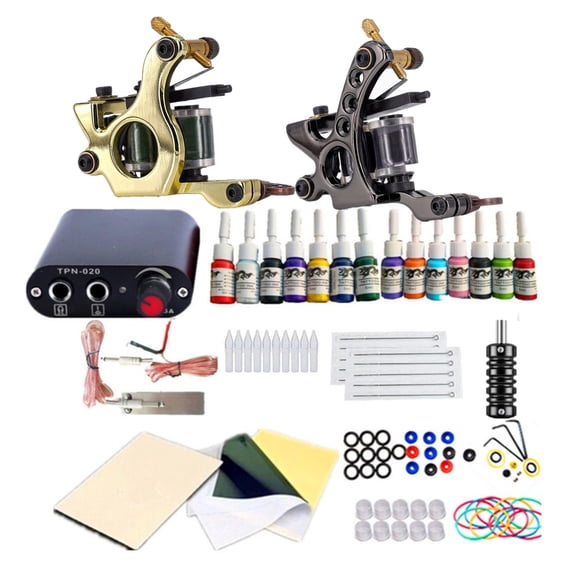 Lism Tatuaje Machine Kit with Power Supply Professional Permanent Makeup Supplies Inks for Artists and Beginners