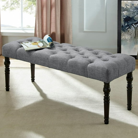 Lison Fabric Upholstery Button Tufted , Gray