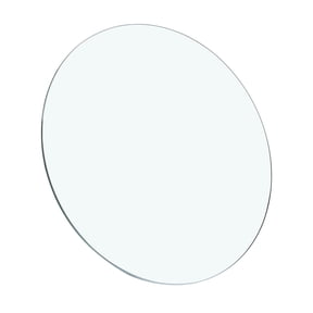 Lisonu 24-inch Round Glass Table Top, 3/10-inch Thick Clear Tempered Glass, Replacement Glass with Polished Edge for Side, Bistro, or Patio Table