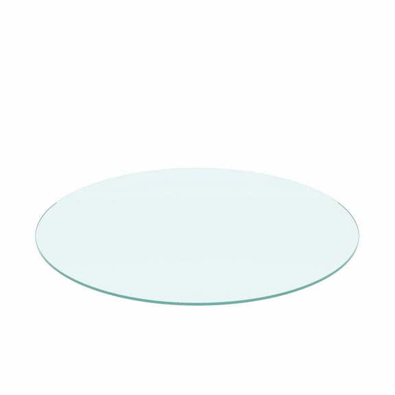 Lisonu 30 Inch Round Tempered Glass Table Top, 1/4 Inch (6mm) Thick with Flat Polished Edge, Clear Replacement Glass for Dining, Patio, or Coffee Table