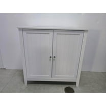 Lisonu 31.5" Modern Farmhouse Buffet Cabinet, White Kitchen Storage Sideboard with Double Doors and Shelves, Coffee Bar Cabinet