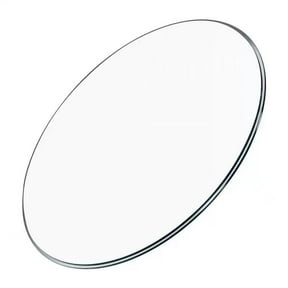 Lisonu 32-inch Round Glass Table Top, 3/10-inch Thick Clear Tempered Glass, Replacement Glass with Polished Edge for Dining or Coffee Table