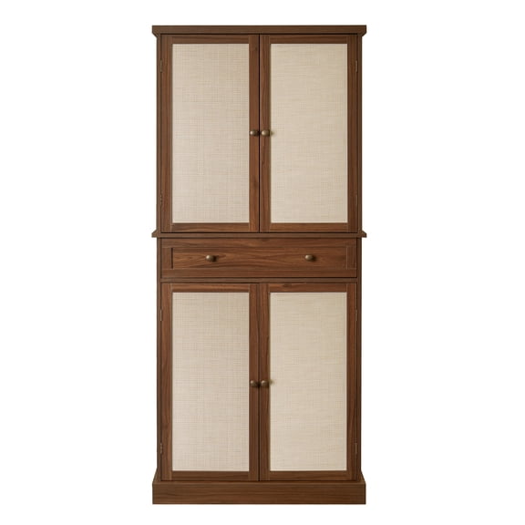 Lisonu 4 Door Cabinet with 1 Drawer, with 4 Adjustable Inner Shelves, Storage Cabinet