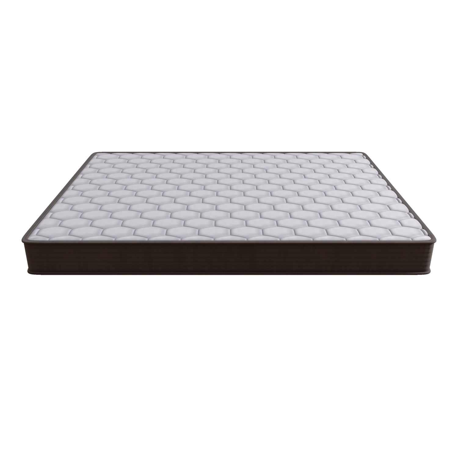 Lisonu 6 Inch Twin Mattress, Firm Pillow Top Innerspring Mattress with Bonnell Coils for Superior Support & Spinal Alignment, Motion Isolating, Bed in a Box, White Polyester
