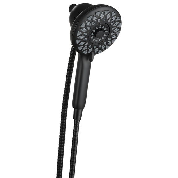Lisonu Matte Black High Pressure Shower Heads 6 Spray Mode Handheld Shower with 60 inch Stainless Steel Hose