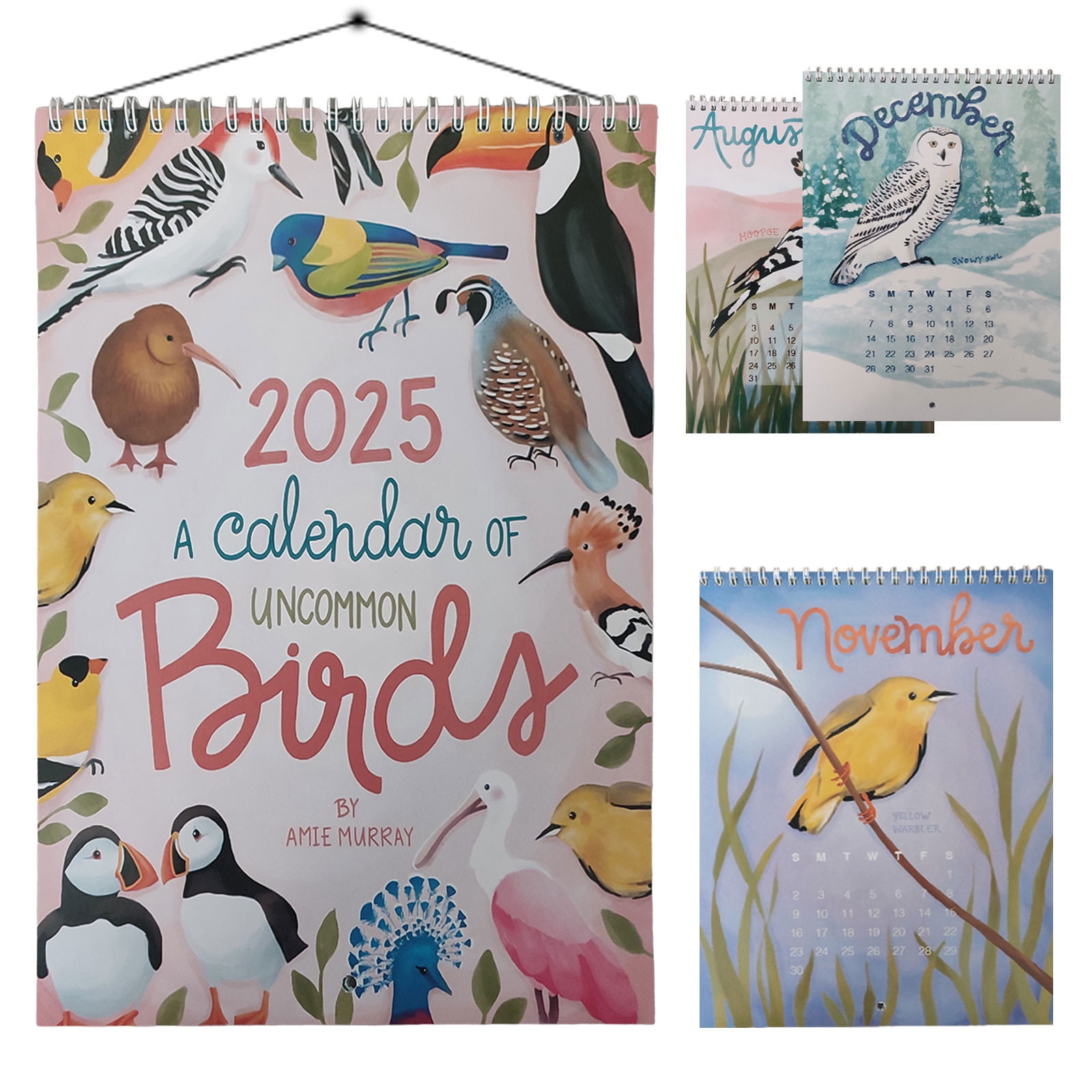Lispipm 2025 Bird Desk Calendar 2025 Monthly Calendar Vintage