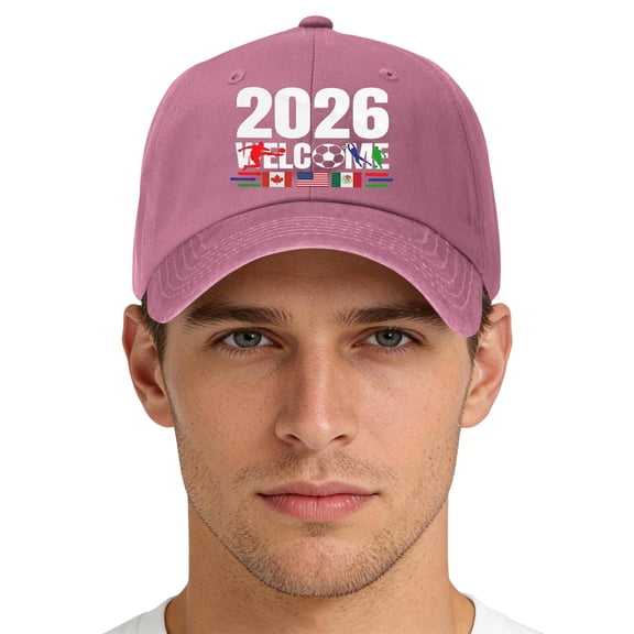 Lispipm Baseball Cap for Women and Men Cup26 Hats USA Canada Mexico 2026 Hosts Country Soccer Football Supporters Caps Red