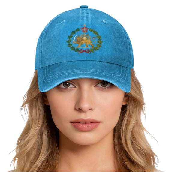 Lispipm Baseball Caps for Women Men Casual Iranian Patriotic Hats Outdoor Travel Sun Caps Unisex Adjustable Trucker Hat Blue