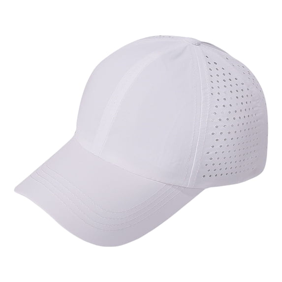 Lispipm Breathable Mesh Baseball Caps for Women Men Lightweight Trucker Hats Outdoor Sports Sun Caps with Ponytail Hole White