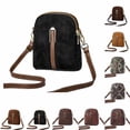 thumbnail image 1 of Lispipm Crossbody Phone Purse for Women Small Suede Shoulder Bag Ladies Double Zipper Travel Work Bags with Detachable Strap, 1 of 4