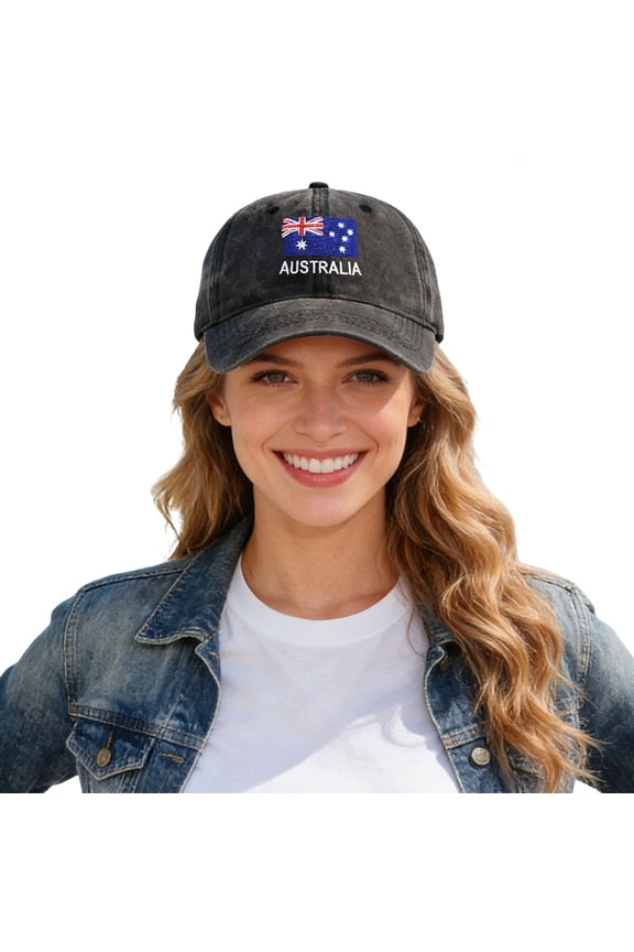 Embroidery Flag Baseball Caps for Women Men Washed Cotton Plain Sun Hat Unsiex Summer Outdoor Patriotic Cap Blue