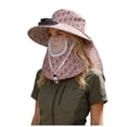 thumbnail image 1 of Lispipm Fishing Hat for Women Outdoor Wide Brim Caps with Face and Neck Cover Wide Brim Breathable Bucket Hats for Garden Work Brown, 1 of 5