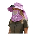 thumbnail image 1 of Lispipm Fishing Hat for Women Outdoor Wide Brim Caps with Face and Neck Cover Wide Brim Breathable Bucket Hats for Garden Work Purple, 1 of 5
