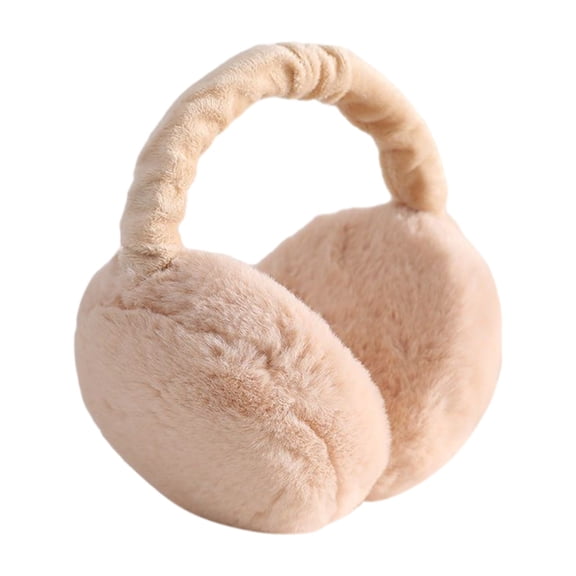 Lispipm Foldable Earmuffs for Women Men Winter Students Warmth Soft Fleece Ear Covers for Cold Weather Accessories Brown