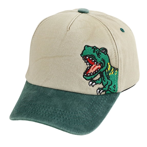 Lispipm Kids Baseball Caps Embroidery Sun Caps Toddler Washed Cotton Adjustable Hat Boys and Gails Outdoor Sports Hats Brown 3-8 Years
