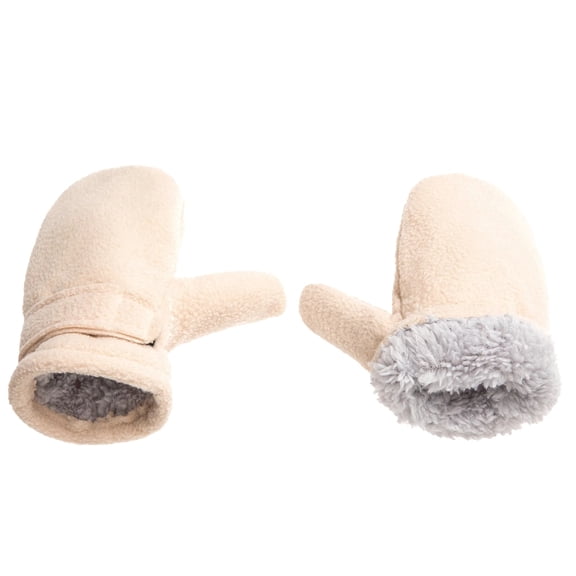 Lispipm Kids Snowy Mittens Winter Windproof Warm Thicken Cold Weather Plush Gloves for Girls Boys Outdoor Sports Brown 2-4