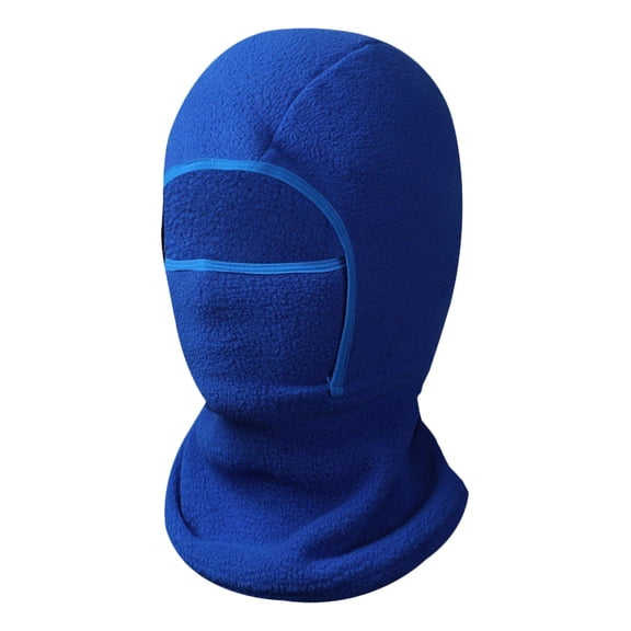 Lispipm Kids Winter Hood Windproof One Piece Soft Face Ear Cover Neck Warmer Hat for Children's Outdoor Sports Blue 3-6 Years