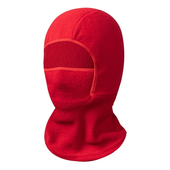 Lispipm Kids Winter Hood Windproof One Piece Soft Face Ear Cover Neck Warmer Hat for Children's Outdoor Sports Red 3-6 Years