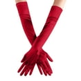 thumbnail image 1 of Lispipm Long Opera Party Gloves for Women 1920s 20s Halloween Satin Glove Elbow Length Bridal Evening Dress Arm Sleeve Red, 1 of 3