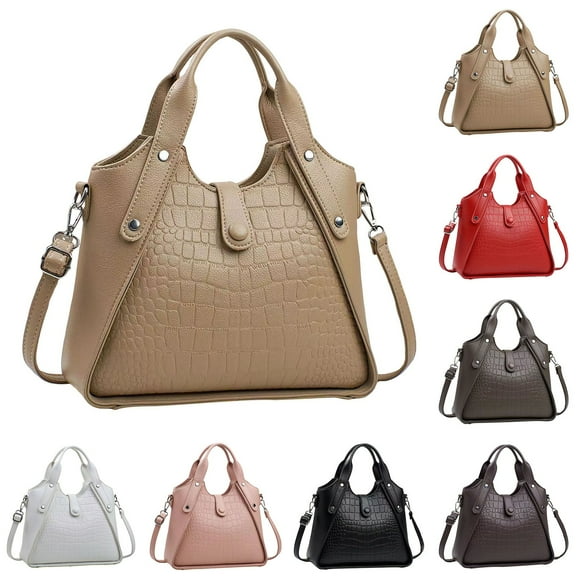 Lispipm Purses and Handbags for Women Leather Fashion Tote Shoulder Bag Adjustable Strap Satchel for Work Shopping Travel with Snap Button Black