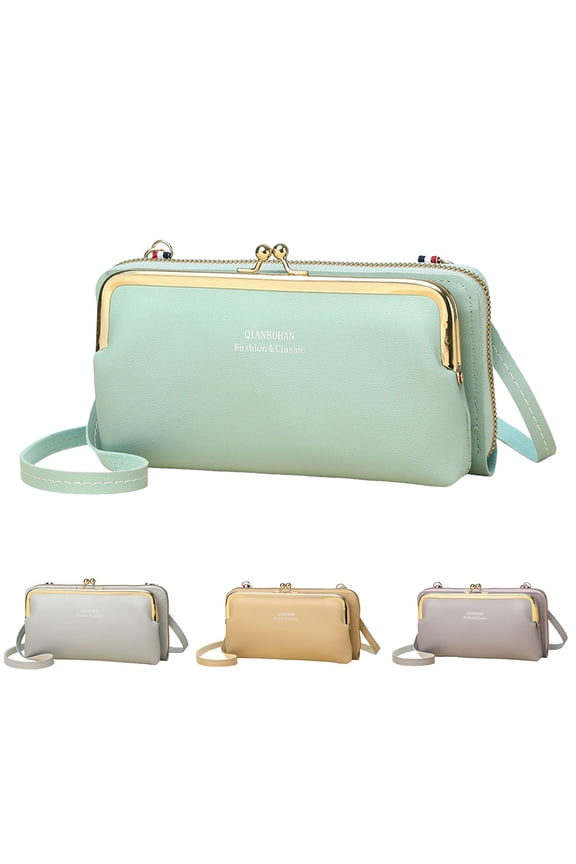 Small Crossbody Bags for Women Elegant Wallet Shoulder Bag Compartment RFID Blocking Underarm Bag for Ladies Weddings Travel Grey