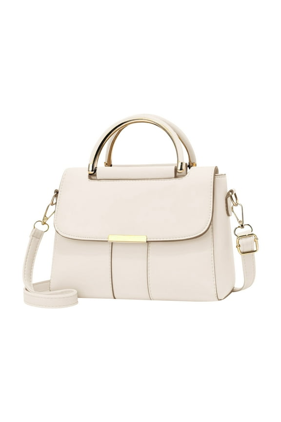 Small Crossbody Bags for Women Mini Top Handle Purses Leather Trendy Handbags Flap Shoulder Bag Ladies Gifts White