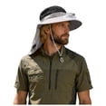 thumbnail image 1 of Lispipm Summer Men's Wide Brim Sun Hat Neck Cover Solar Fan Bucket Hats Unisex Casual Outdoor Beach Vacation Caps Gray, 1 of 6