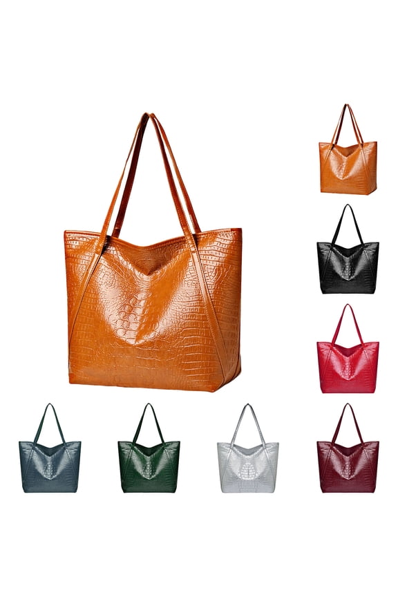 Tote Bag for Women Leather Top Handle Shoulder Bags Fashion Waterproof Large Soft Purses Ladies Shopping Wallets Black