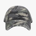 thumbnail image 1 of Lispipm Unisex Camo Baseball Caps Womens Mens Adjustable Hat Outdoor Sports Trucker Hats Low Profile Denims Cap Gray, 1 of 7