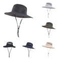 thumbnail image 1 of Lispipm Wide Brim Sun Hat for Women Men Breathable Mesh Packable Bucket Hats Outdoor Fishing Hiking Beach Garden Work Caps Black, 1 of 4