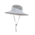 thumbnail image 1 of Lispipm Wide Brim Sun Hat for Women Men Breathable Mesh Packable Bucket Hats Outdoor Fishing Hiking Beach Garden Work Caps Gray, 1 of 3