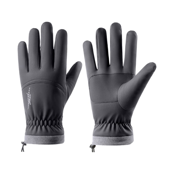Lispipm Winter Ski Snowy Gloves for Women Men Touchscreen Thermal Waterproof and Windproof Gloves for Motorcycle Running Gray M