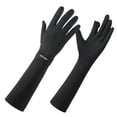 thumbnail image 1 of Lispipm Women Men Touching Screen Driving Gloves Ice Silk Full Finger Long Sun Arm Sleeves for Summer Outdoor Sports Running Black, 1 of 4