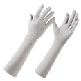thumbnail image 1 of Lispipm Women Men Touching Screen Driving Gloves Ice Silk Full Finger Long Sun Arm Sleeves for Summer Outdoor Sports Running Gray, 1 of 4
