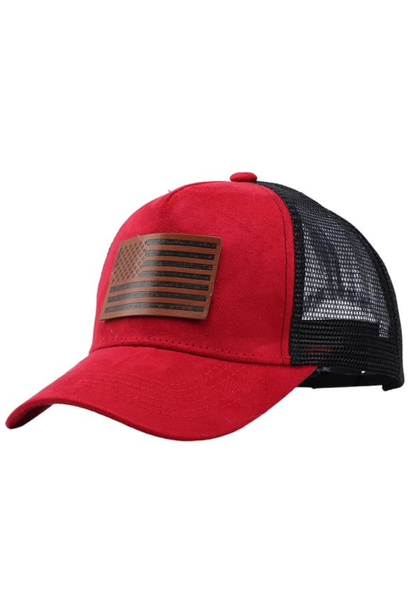 Women and Man Mesh Baseball Cap Summer Outdoor Breathable Hats Unisex Sports Quick Drying Caps for US 250th Anniversary Red