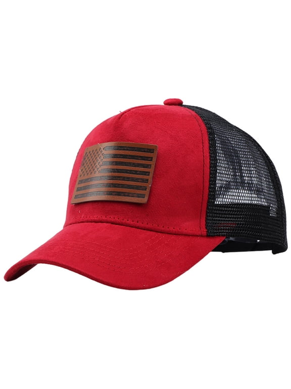 Women and Man Mesh Baseball Cap Summer Outdoor Breathable Hats Unisex Sports Quick Drying Caps for US 250th Anniversary Red