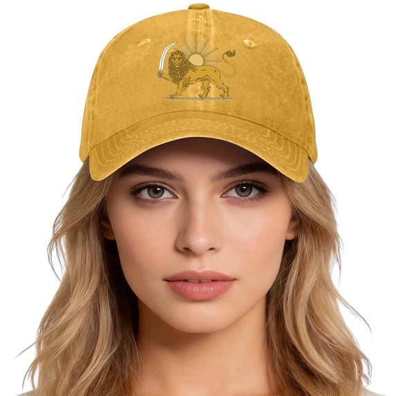 Lispipm Women and Men Summer Baseball Cap Washed Plain Adjustable Outdoor Sports Trucker Caps All Season Dad Hat Yellow