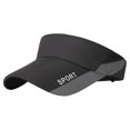 thumbnail image 1 of Lispipm Women and Men Summer Visors Caps Quick Drying Tennis Running Hat Stretchy Empty Top Beach Sports Baseball Cap Black, 1 of 7