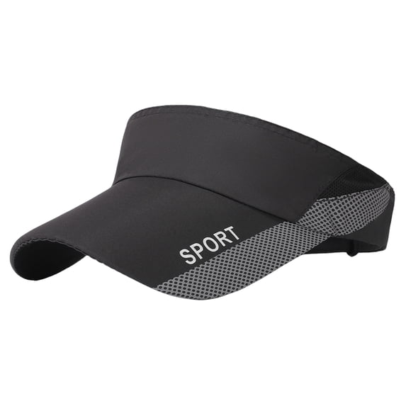Lispipm Women and Men Summer Visors Caps Quick Drying Tennis Running Hat Stretchy Empty Top Beach Sports Baseball Cap Black