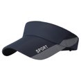 thumbnail image 1 of Lispipm Women and Men Summer Visors Caps Quick Drying Tennis Running Hat Stretchy Empty Top Beach Sports Baseball Cap Blue, 1 of 3