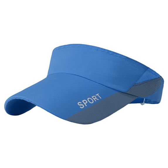 Lispipm Women and Men Summer Visors Caps Quick Drying Tennis Running Hat Stretchy Empty Top Beach Sports Baseball Cap Blue