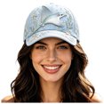 thumbnail image 1 of Lispipm Women's Fashion Baseball Caps Embroidered Rhinestone Decor Cap Ladies Adjustable Outdoor Sun Hat for Travel, 1 of 5