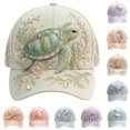 thumbnail image 1 of Lispipm Women's Fashion Baseball Caps Embroidered Rhinestone Decor Cap Ladies Adjustable Outdoor Sun Hat for Travel, 1 of 5