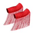 thumbnail image 1 of Lispipm Women's Retro Long Opera Pageant Gloves 1920s Fringe Fingerless Elbow Glove for Costume Party Wedding Arm Sleeves Red, 1 of 7
